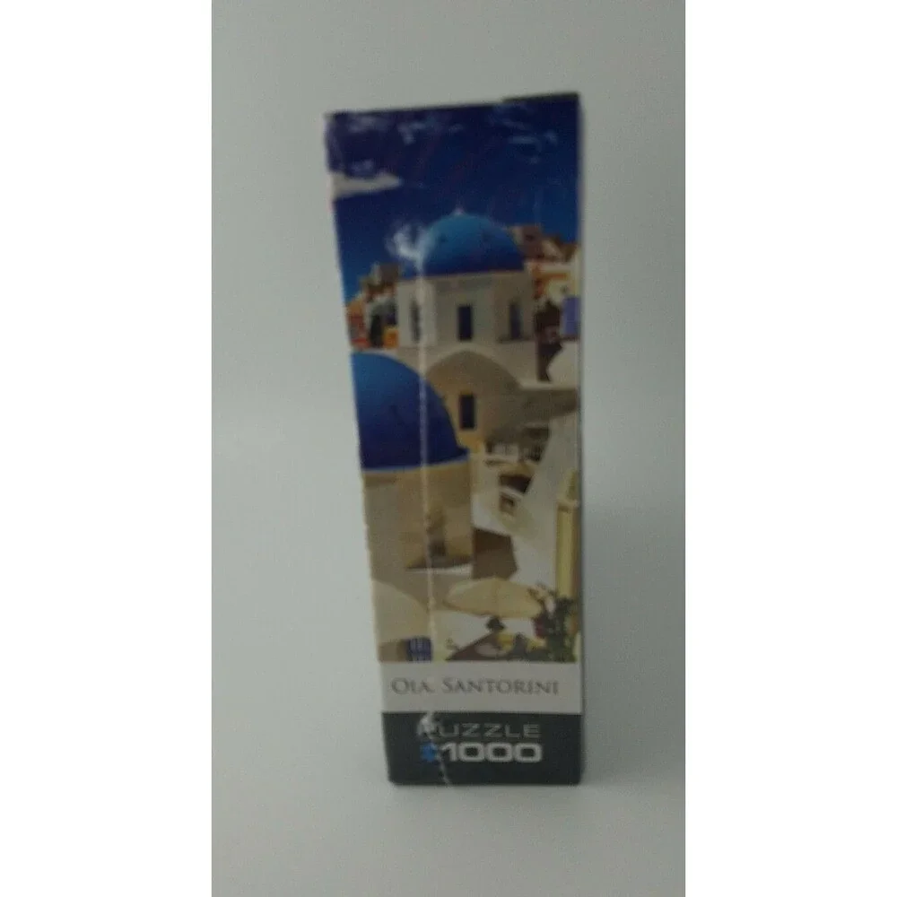 New Sealed EuroGraphics Oia Santorini Greece 1000 Piece Jigsaw Puzzle 19 x 26